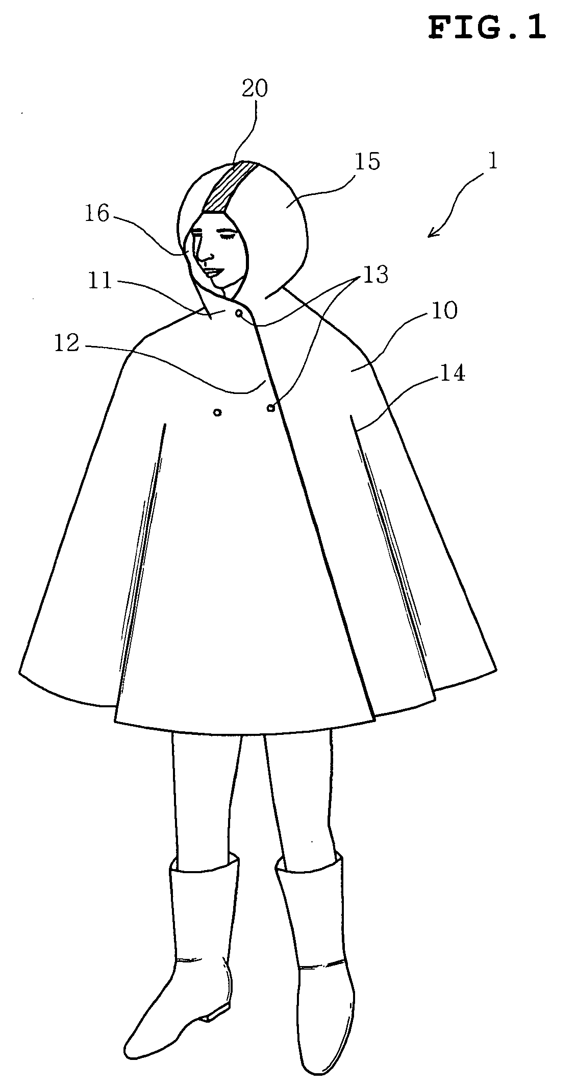 Cloak-type raincoat