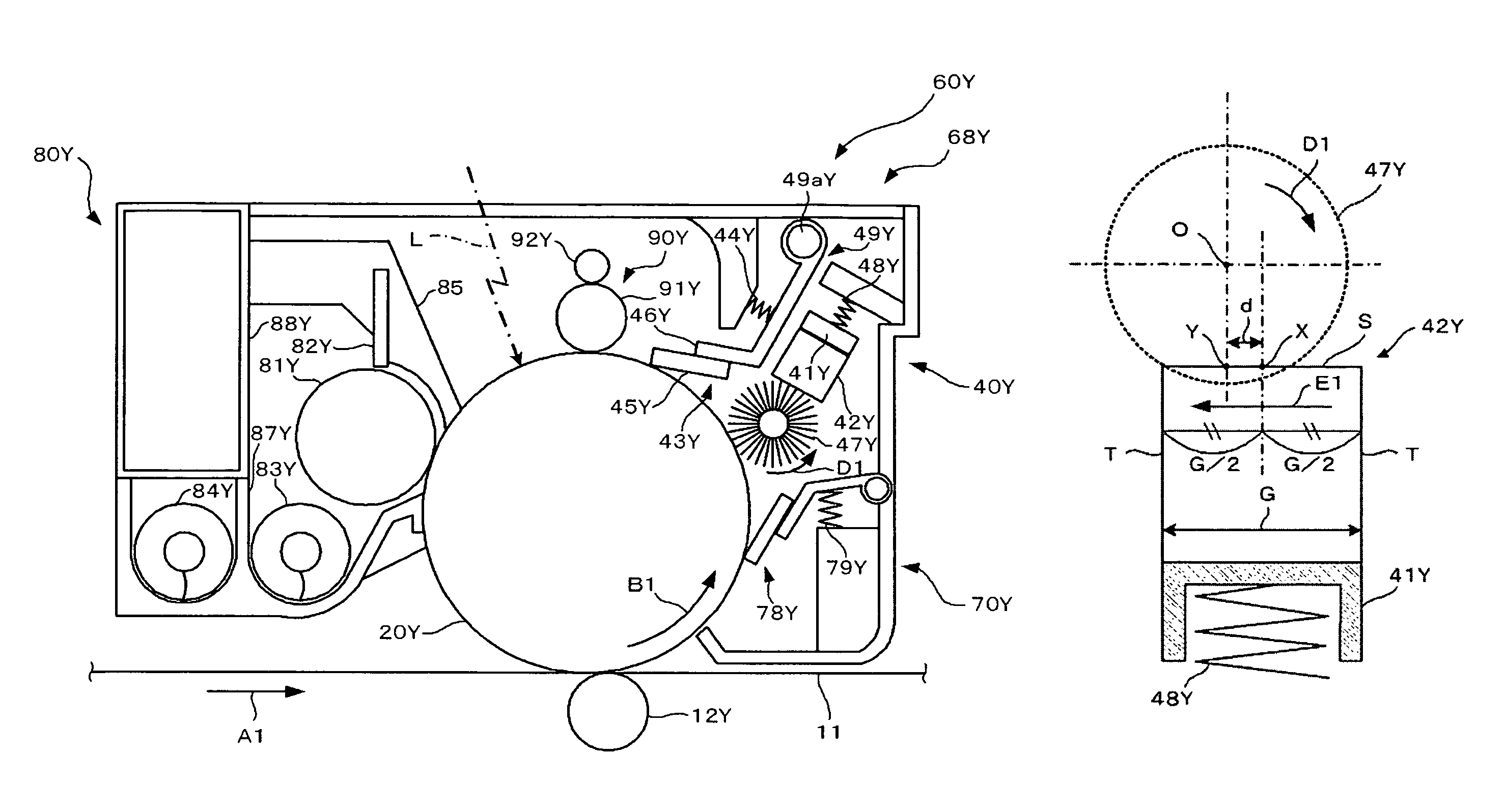 Protecting agent-supplying device, process cartridge, image forming apparatus