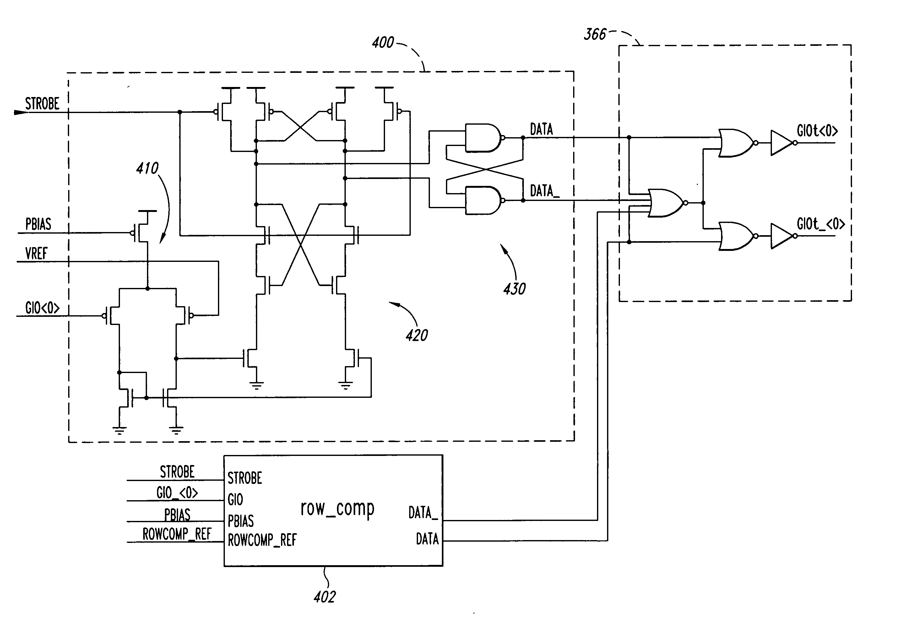 Data path having grounded precharge operation and test compression capability