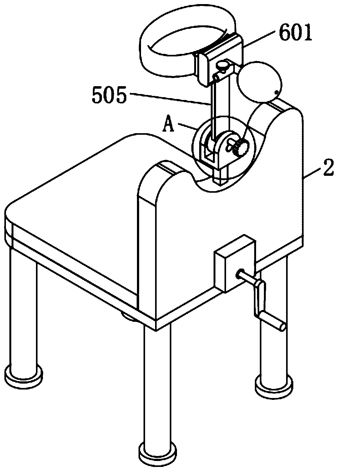 Infant examination anti-moving auxiliary fixing frame for otology department