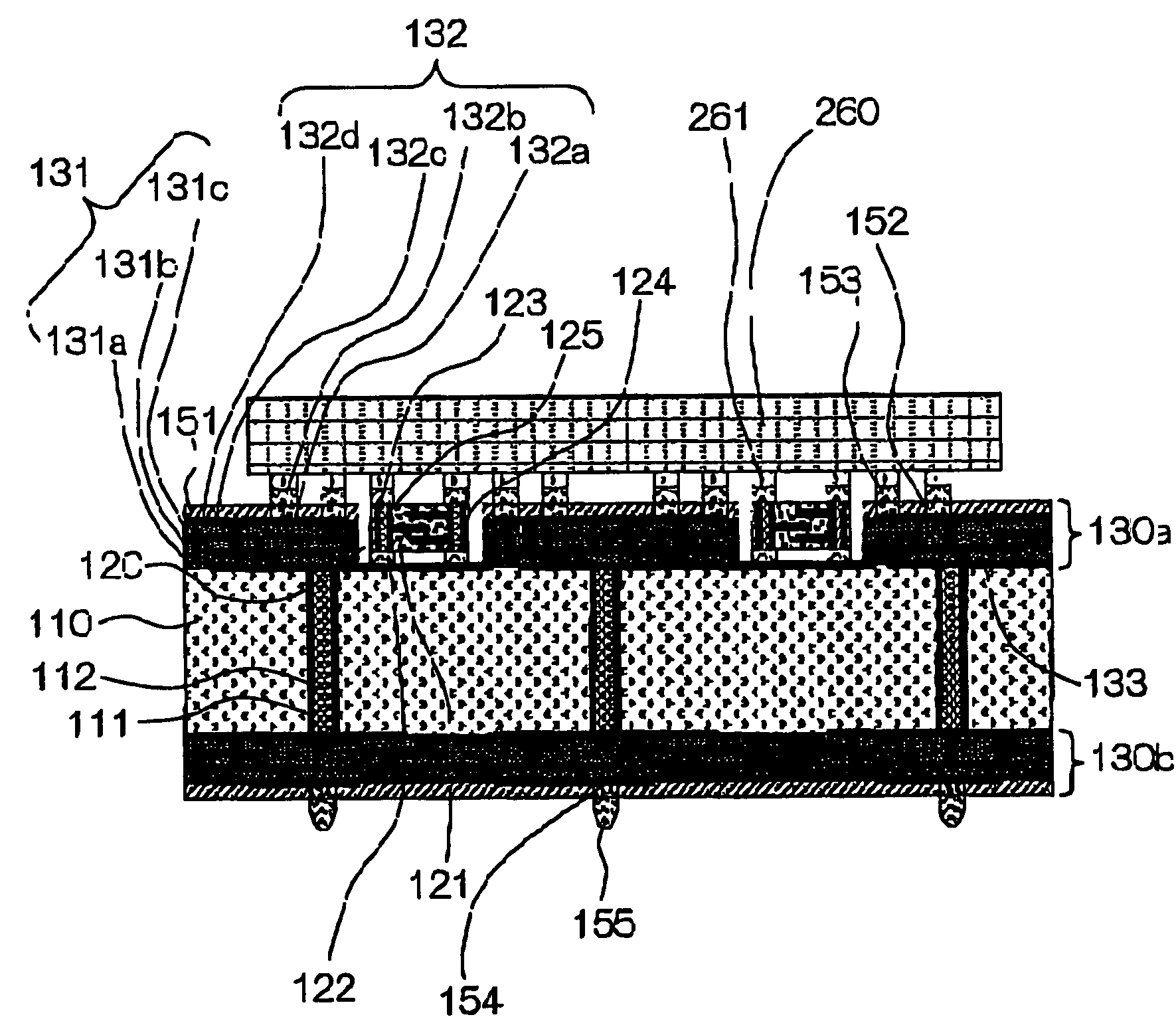 Wiring substrate for mounting semiconductor components