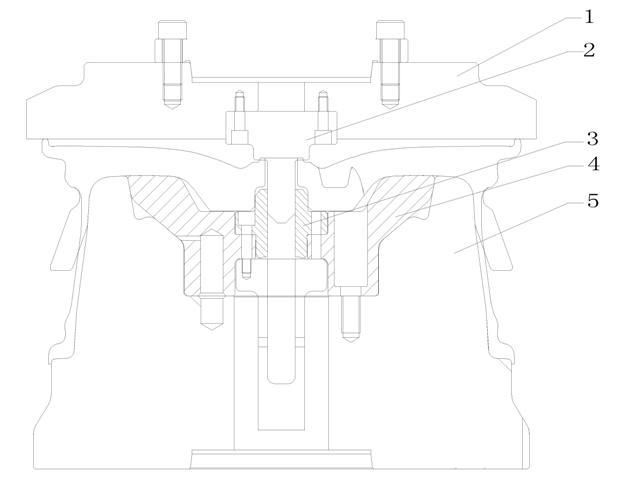 Aluminium wheel spinning mould ejector