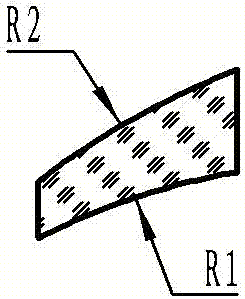 Machining method for eccentric crescent cylindrical mirror