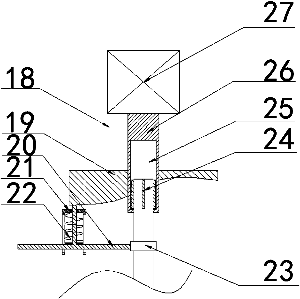 Novel caked feed crushing device