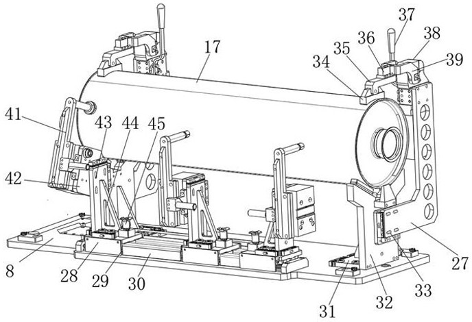 Construction vehicle axle tube processing integrated equipment