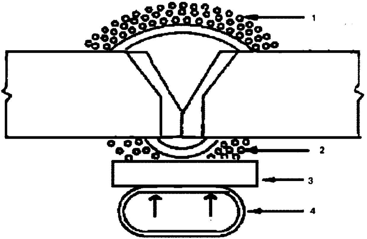 Detachable liner plate device for FCB method welding and application method of detachable liner plate device