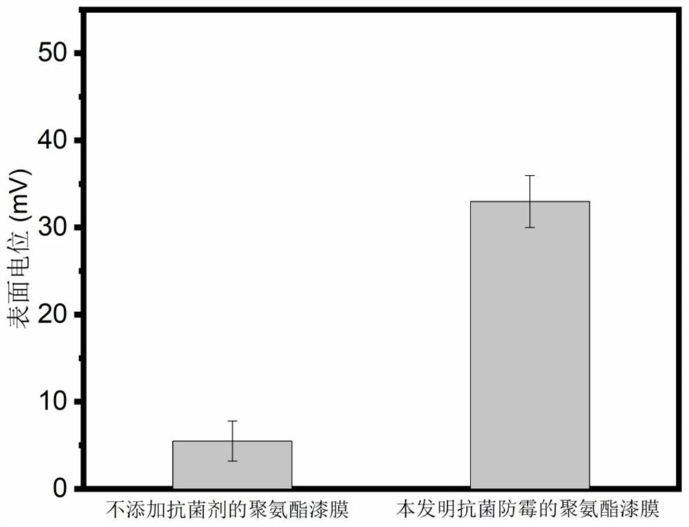 A kind of antibacterial and mildew-proof polyurethane paint film based on triethanolamine and preparation method thereof