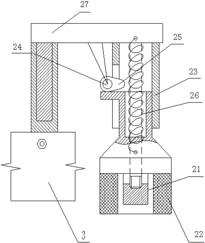 A variable diameter tube external magnetic memory detection device