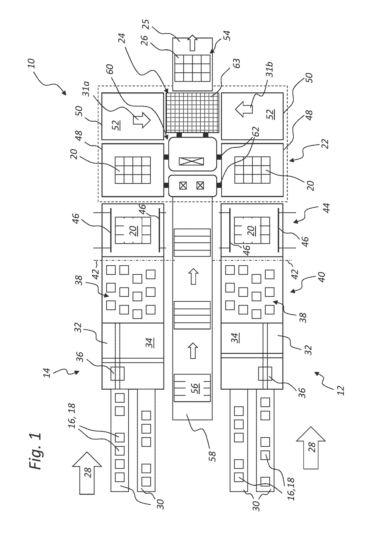 Method and apparatus for conveying articles, piece goods and/or containers within at least two conveying path sections