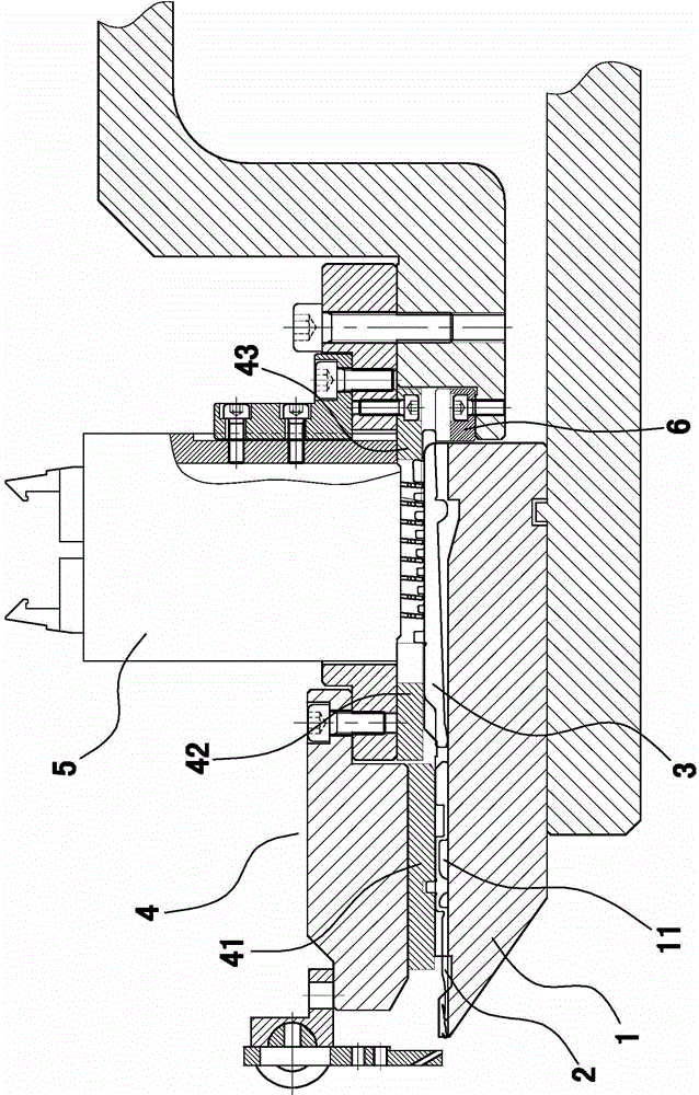 Needle bed jacquard mechanism on knitting circular weft machine