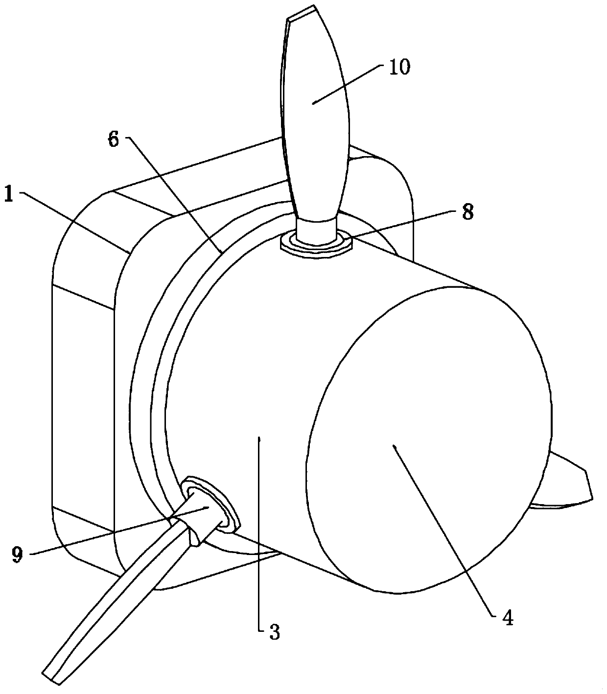 Sealed rotating structure at the rotating shaft in wind power generation equipment