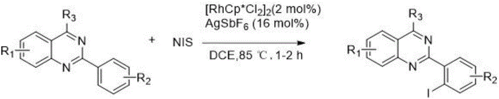 2-(2-iodoaryl)quinazoline compound and preparation method thereof