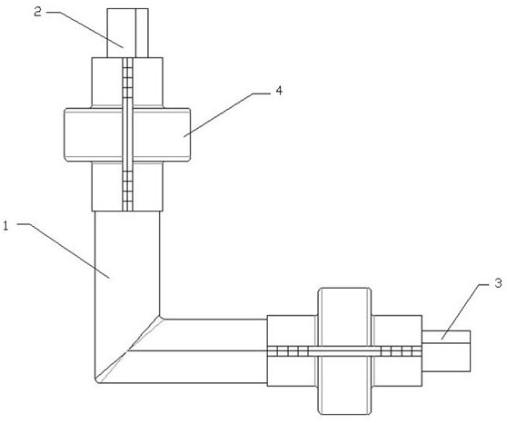 Water-inflow-preventing plugging process based on right-angle bent bus joint