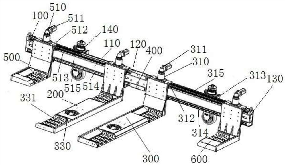 Internal forklift parking robot control system with blocking teeth and method