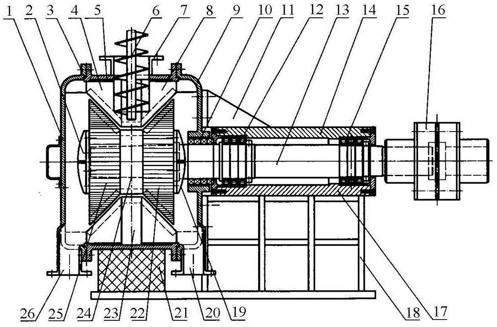 A double-cone high-consistency refiner