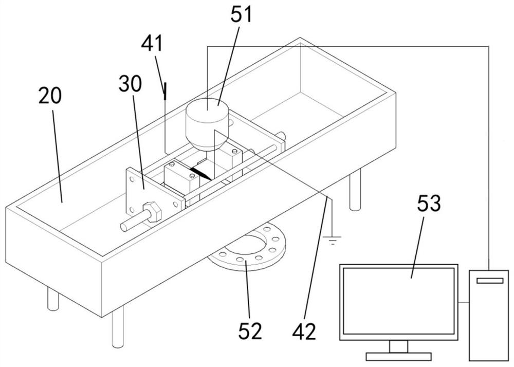 Electrical treeing test device and sample making method of silicone rubber material for cable accessories