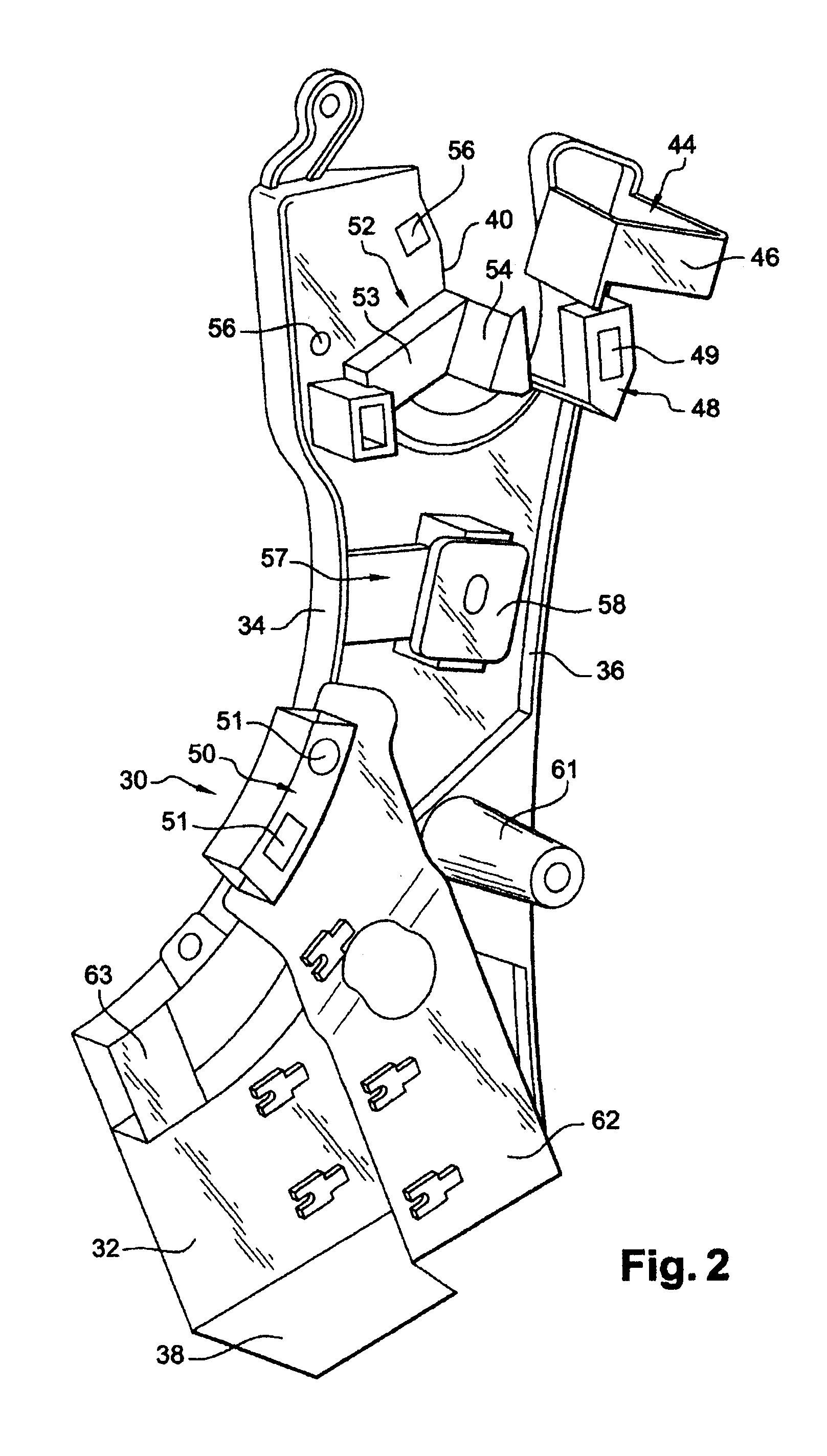 Support for one or more elements which are intended to be fastened to a motor vehicle structure