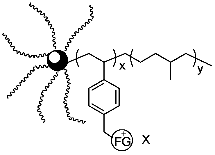 Star topology polyolefin anion exchange membrane, preparation method and application