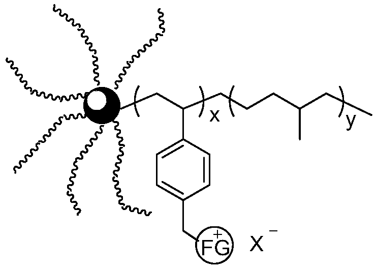 Star topology polyolefin anion exchange membrane, preparation method and application