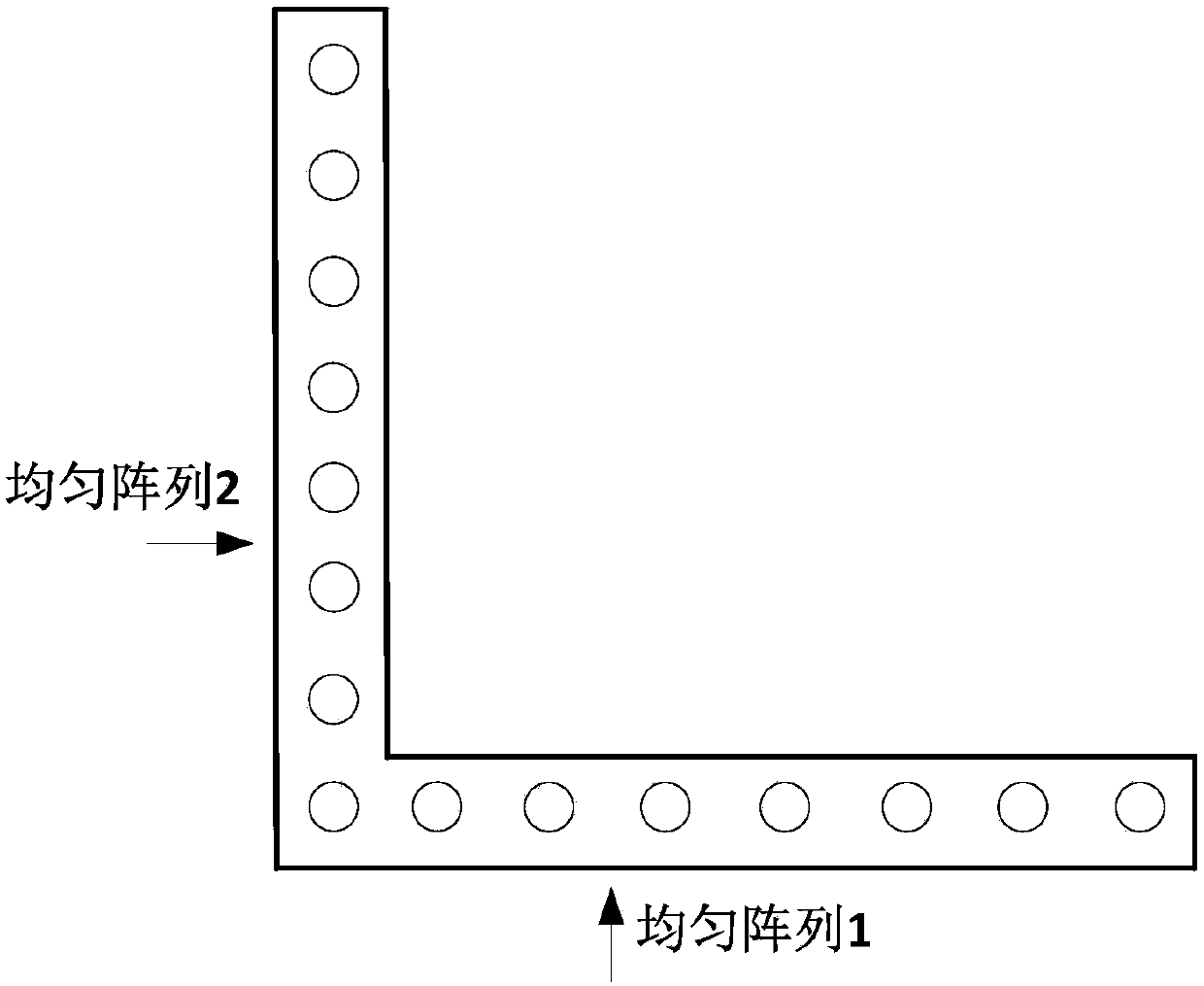 Underwater one-dimensional DOA estimation method and device based on non-circular signal and L-shaped line array