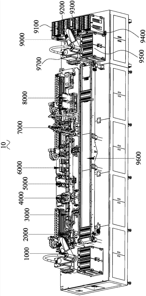 Workpiece thickness detection system and electrical core OCV test equipment thereof