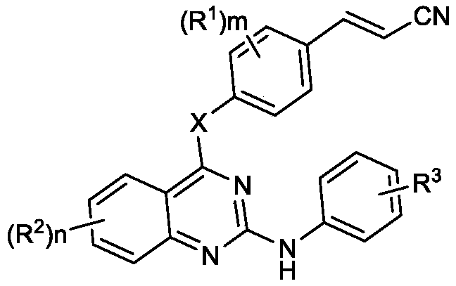 Cyano-vinyl substituted benzodiaryl pyrimidine compound and preparation method and application thereof