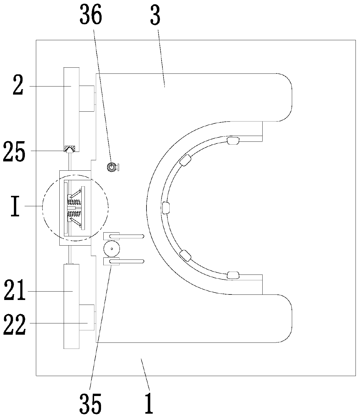 Image examination posture placing fixing device