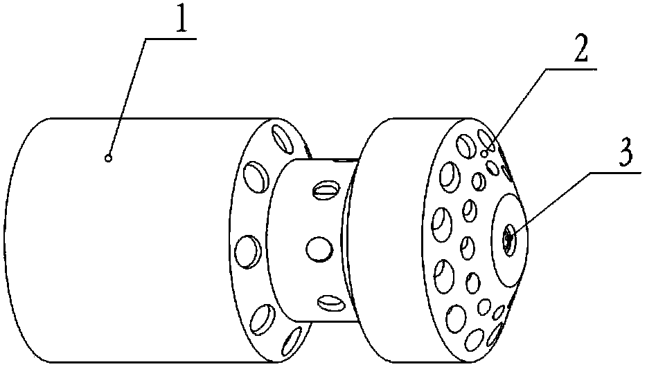 Gas circuit axial grading type dual-fuel nozzle