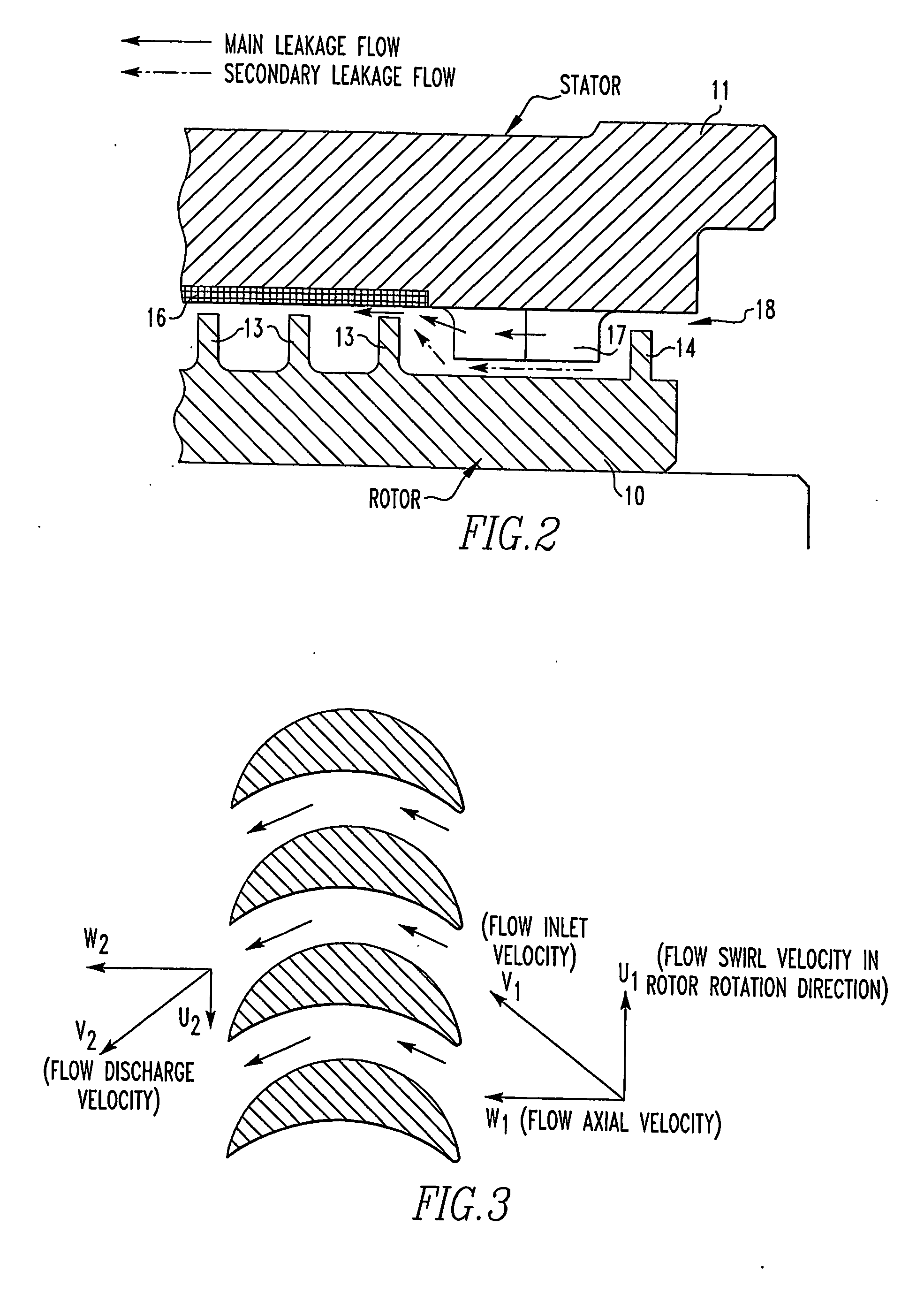 Swirl-reversal abradable labyrinth seal