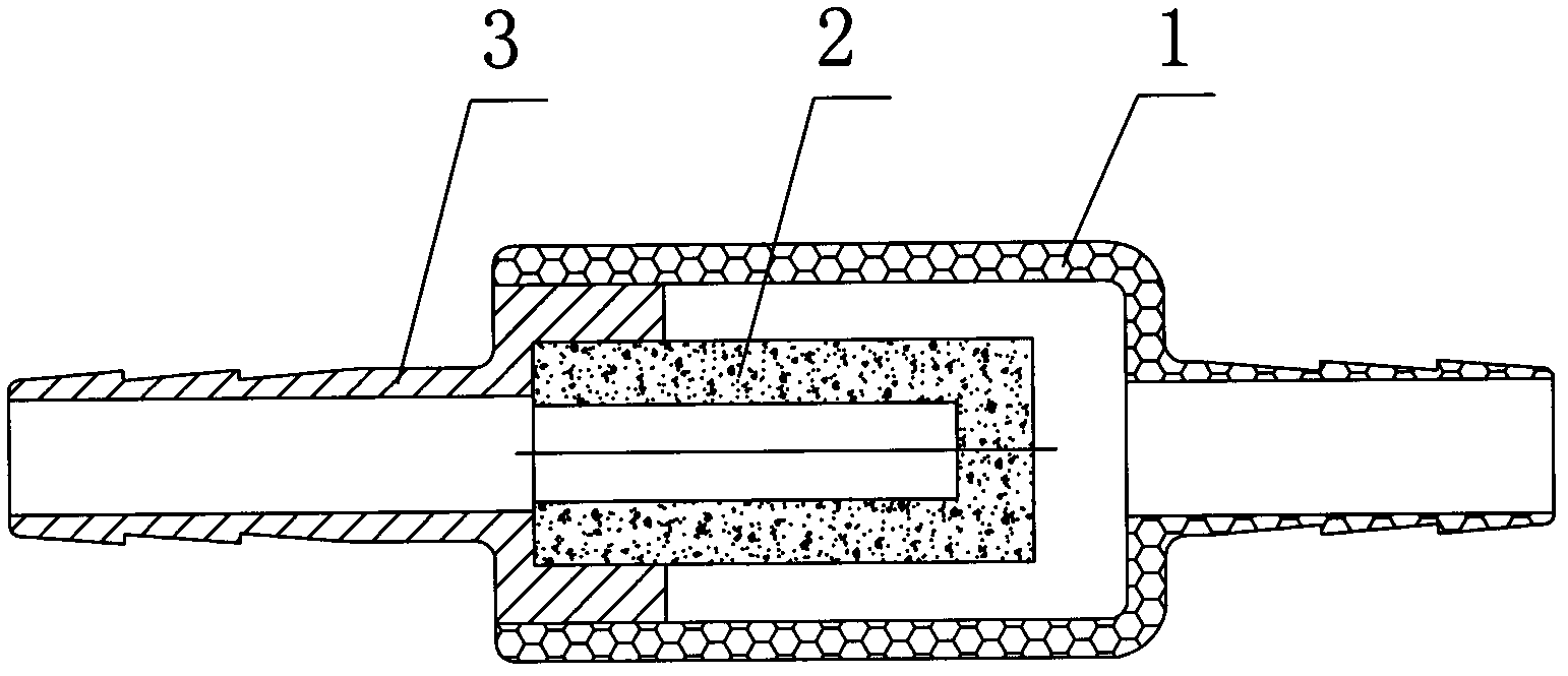 Disposal medical negative pressure gas joint backflow prevention device