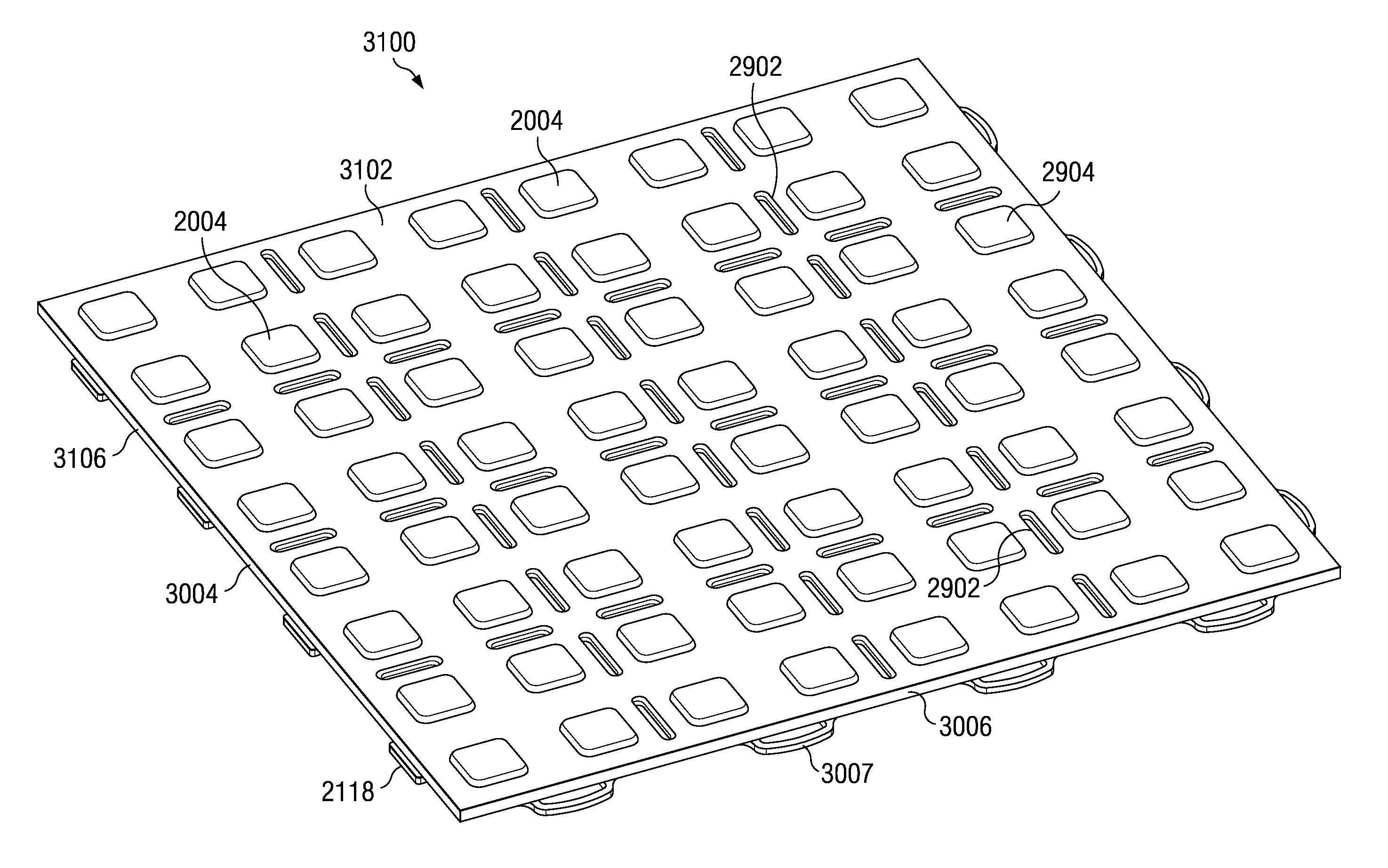 Injection molded floor tiles with drainage vents