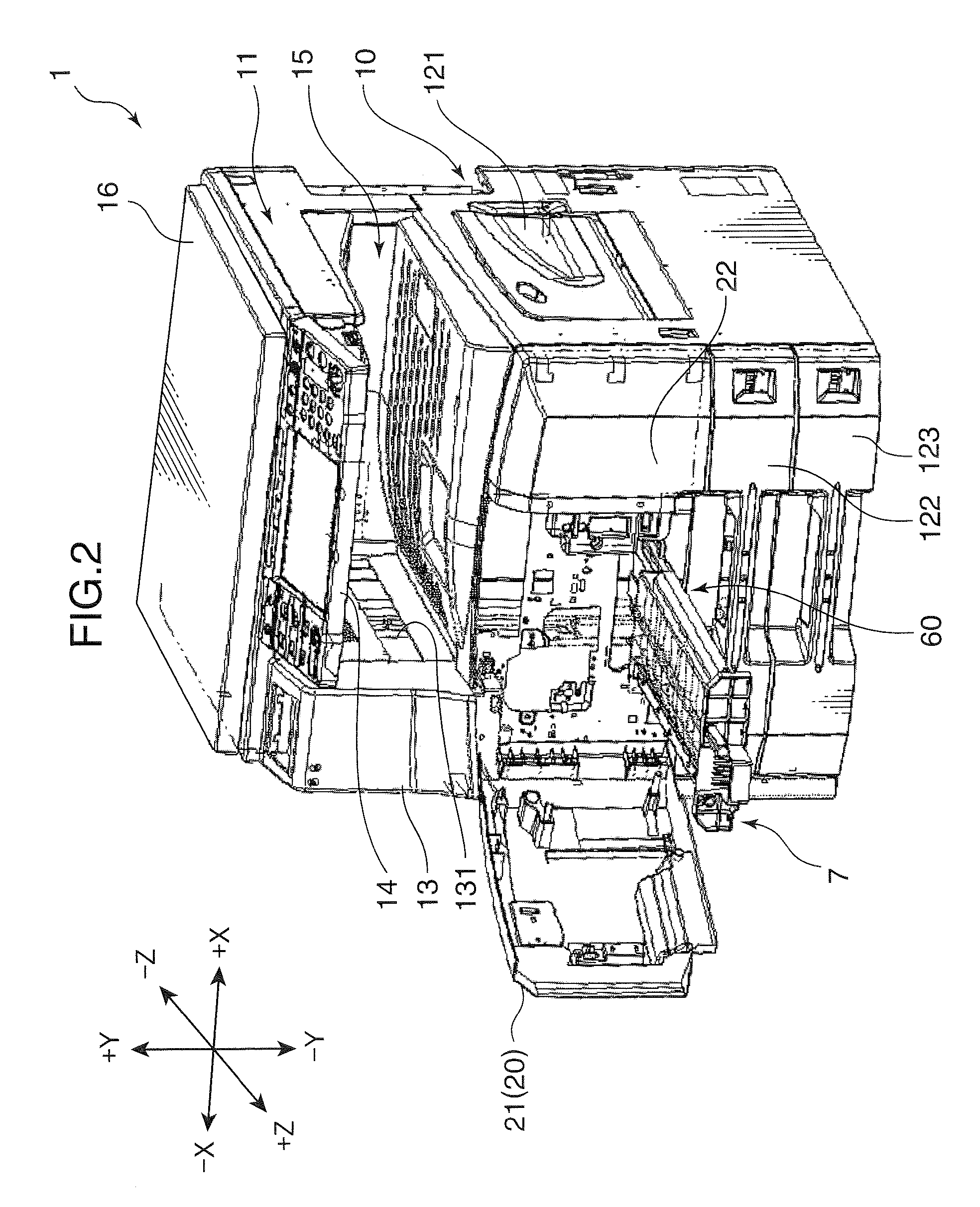 Drawer mechanism and image forming apparatus equipped with the same