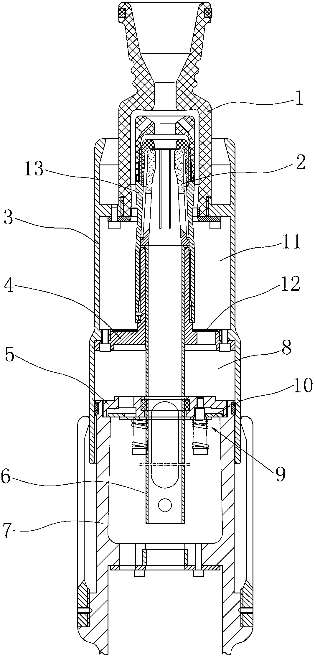 Elastic pressure relief system for reducing breaker operation work