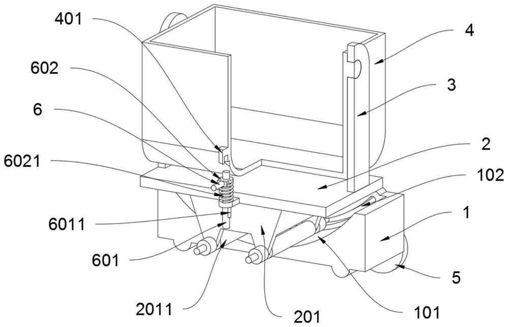 Rock ballast loading and transporting device based on mining