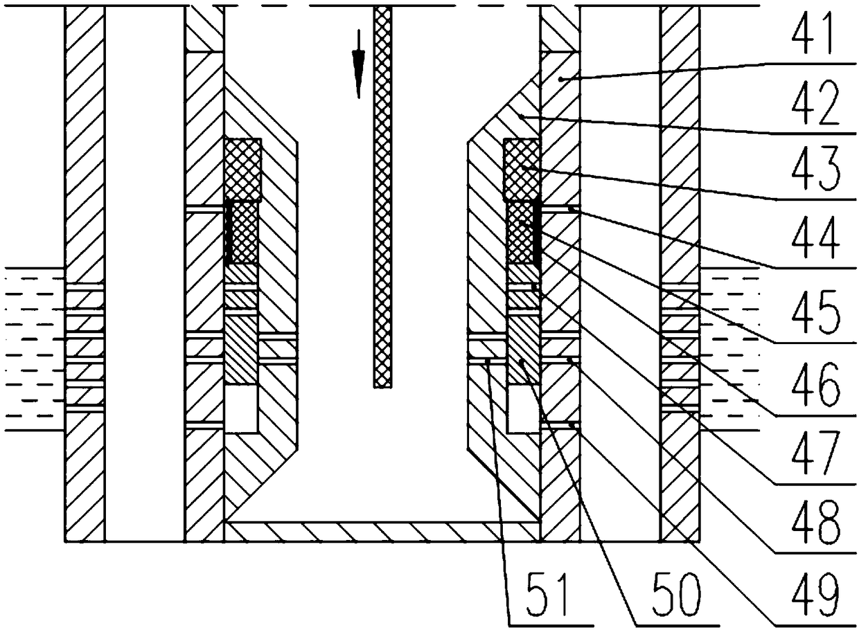 A layered ignition gas injection string