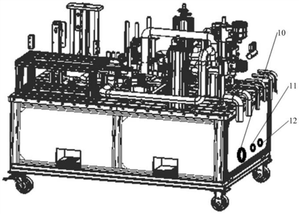 Testing device for parts of fuel cell system