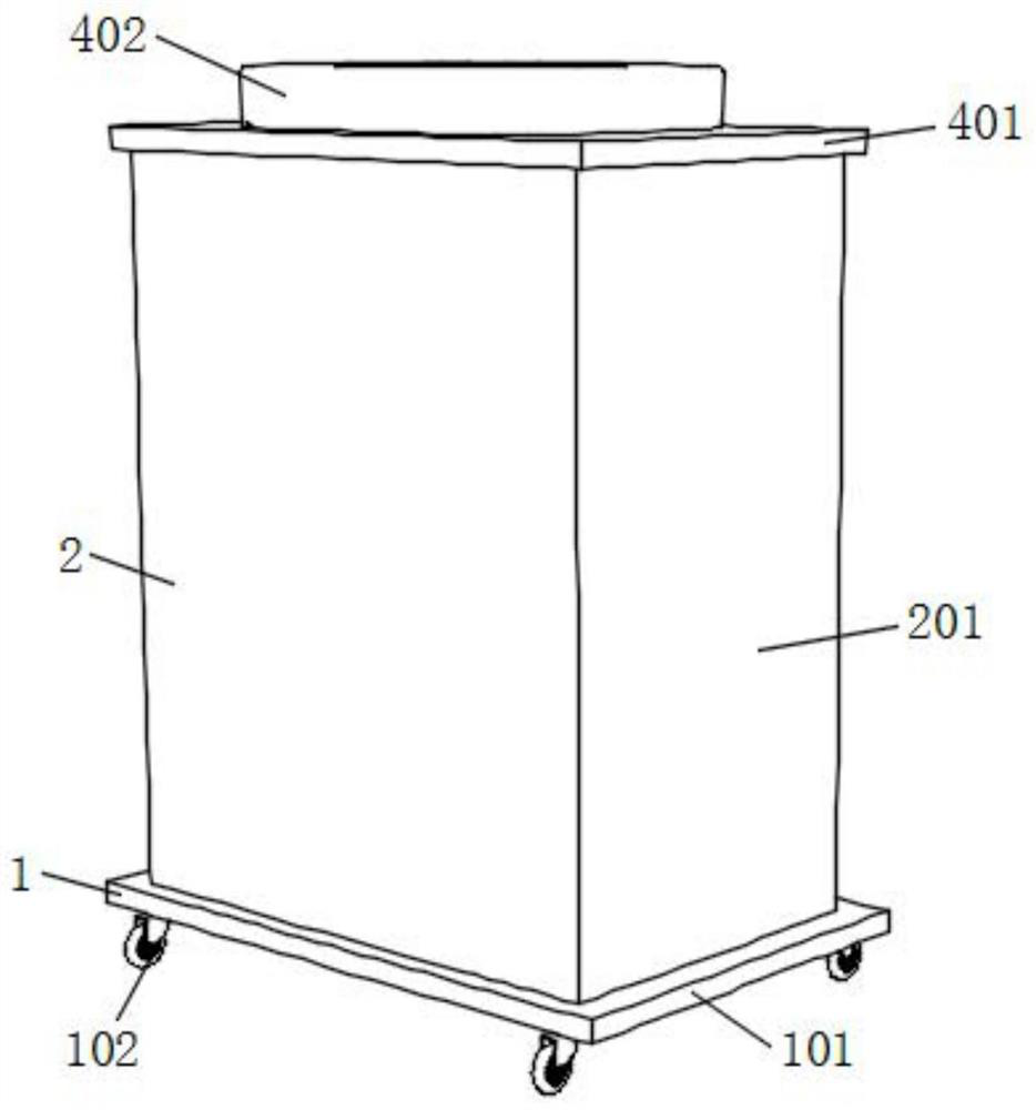 Plastic uptake heating forming device