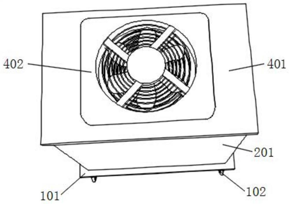 Plastic uptake heating forming device