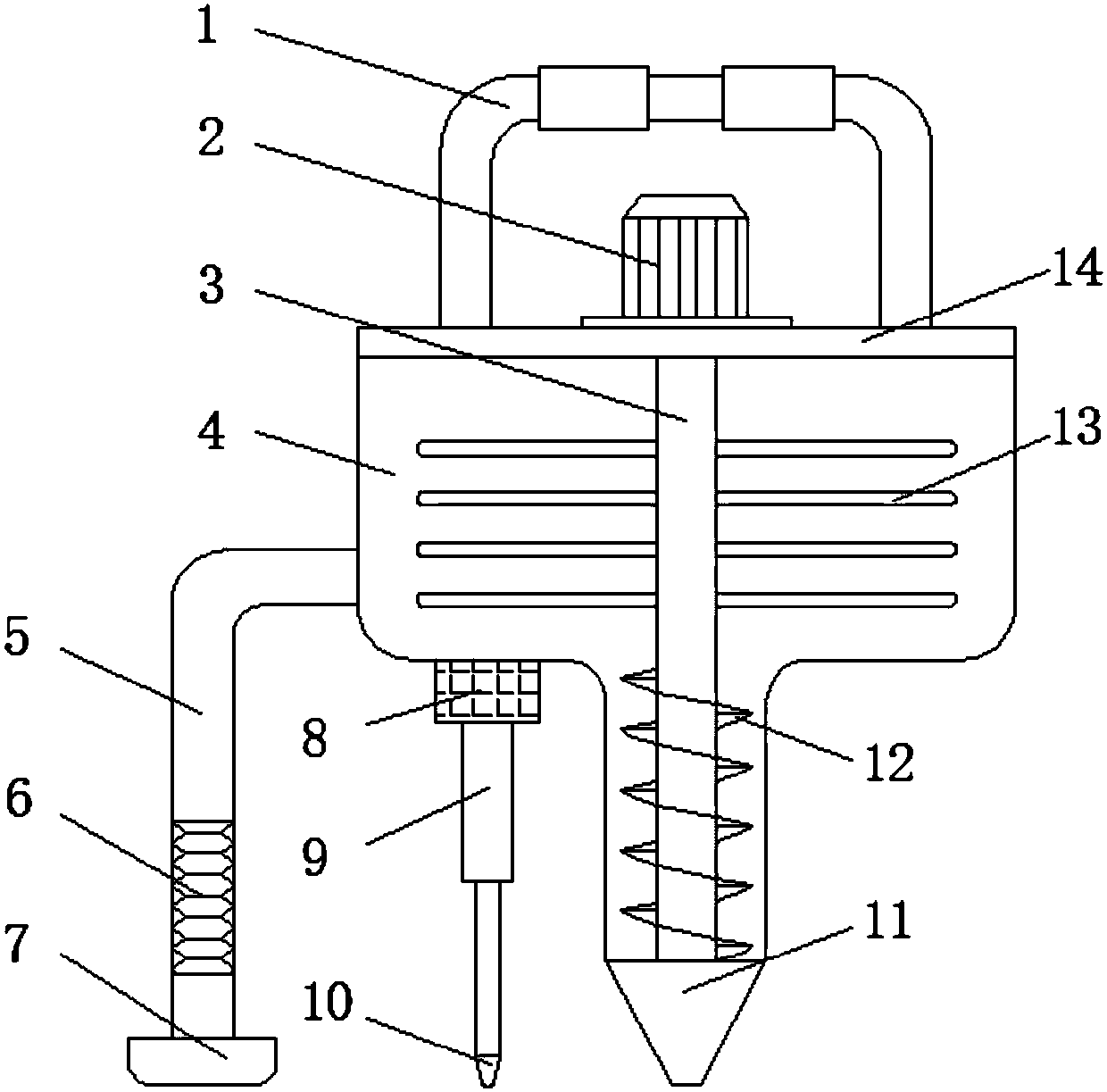 Crack grouting device with controllable grouting speed