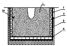 Water cooling type iron storage type iron runner structure