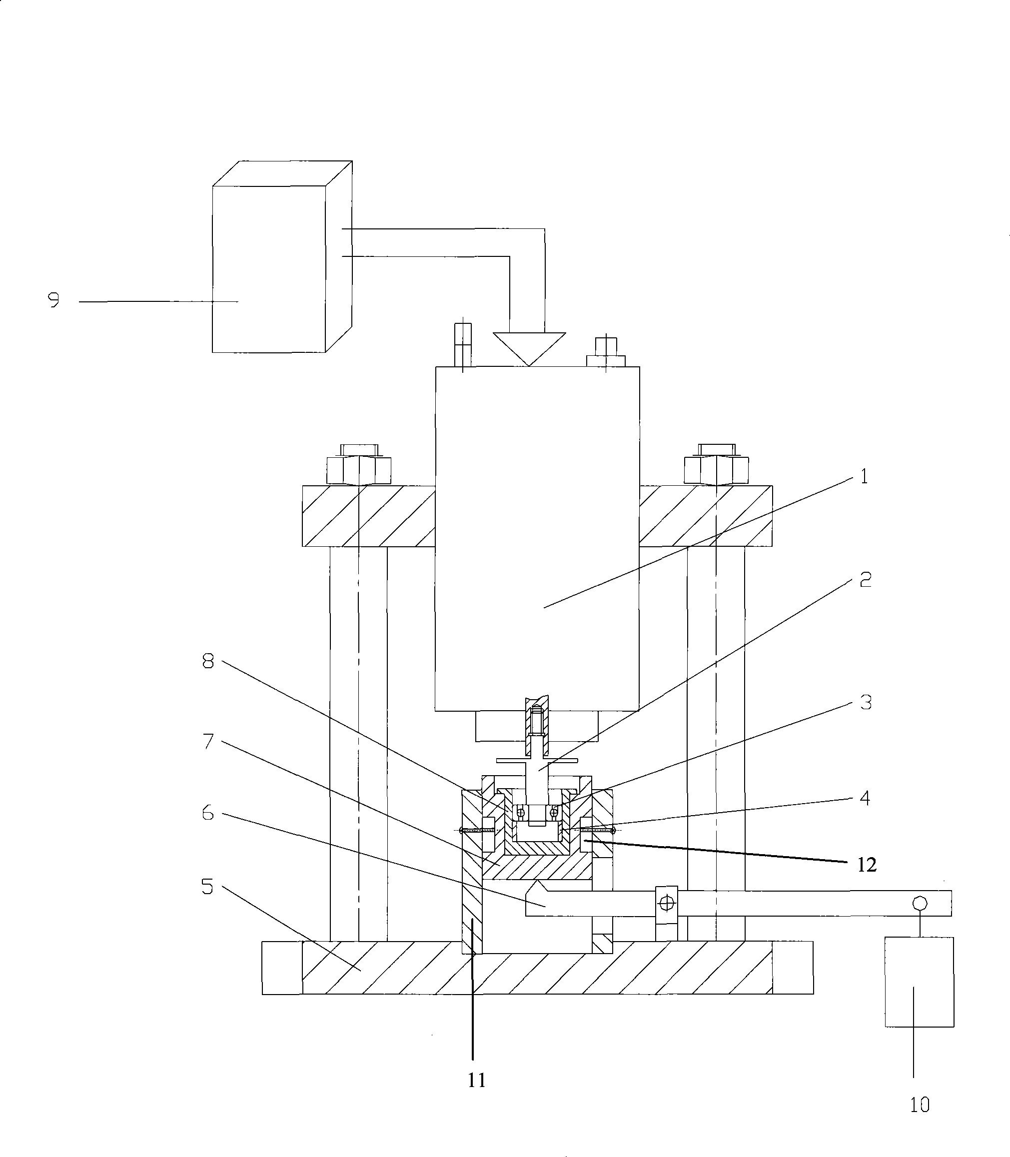 Fatigue life test stand for angular contact ball bearing