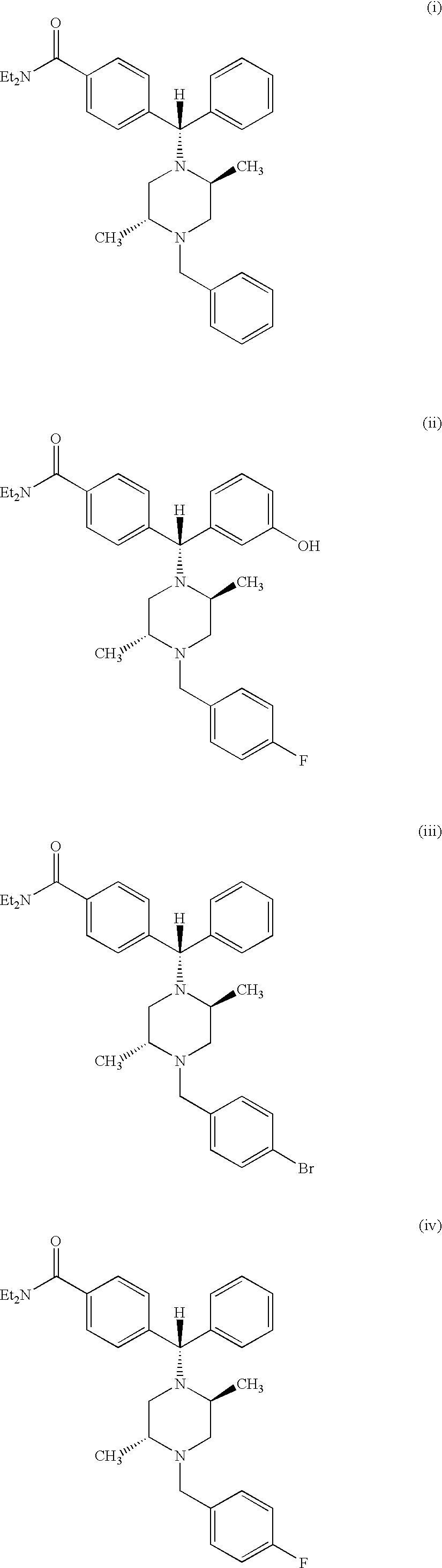 Method of treating depression with delta receptor agonist compounds