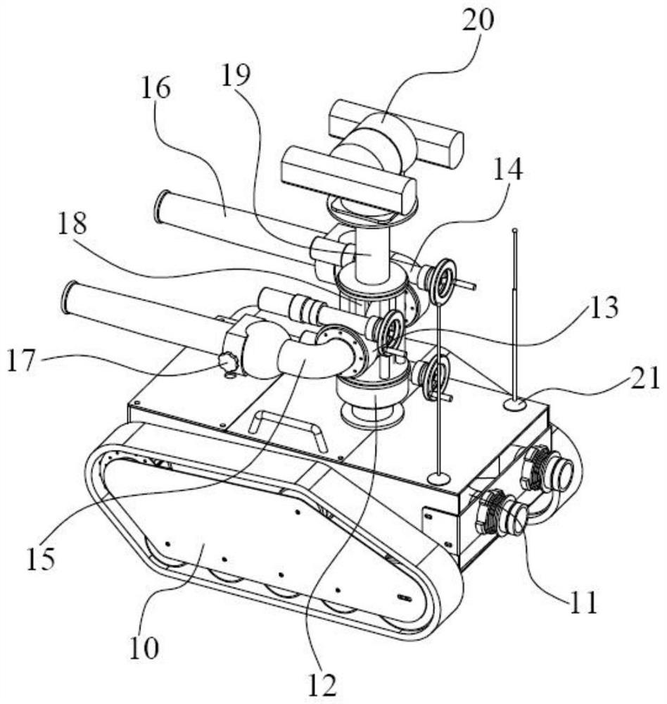 Fire-fighting robot with double-gun-barrel universal structure