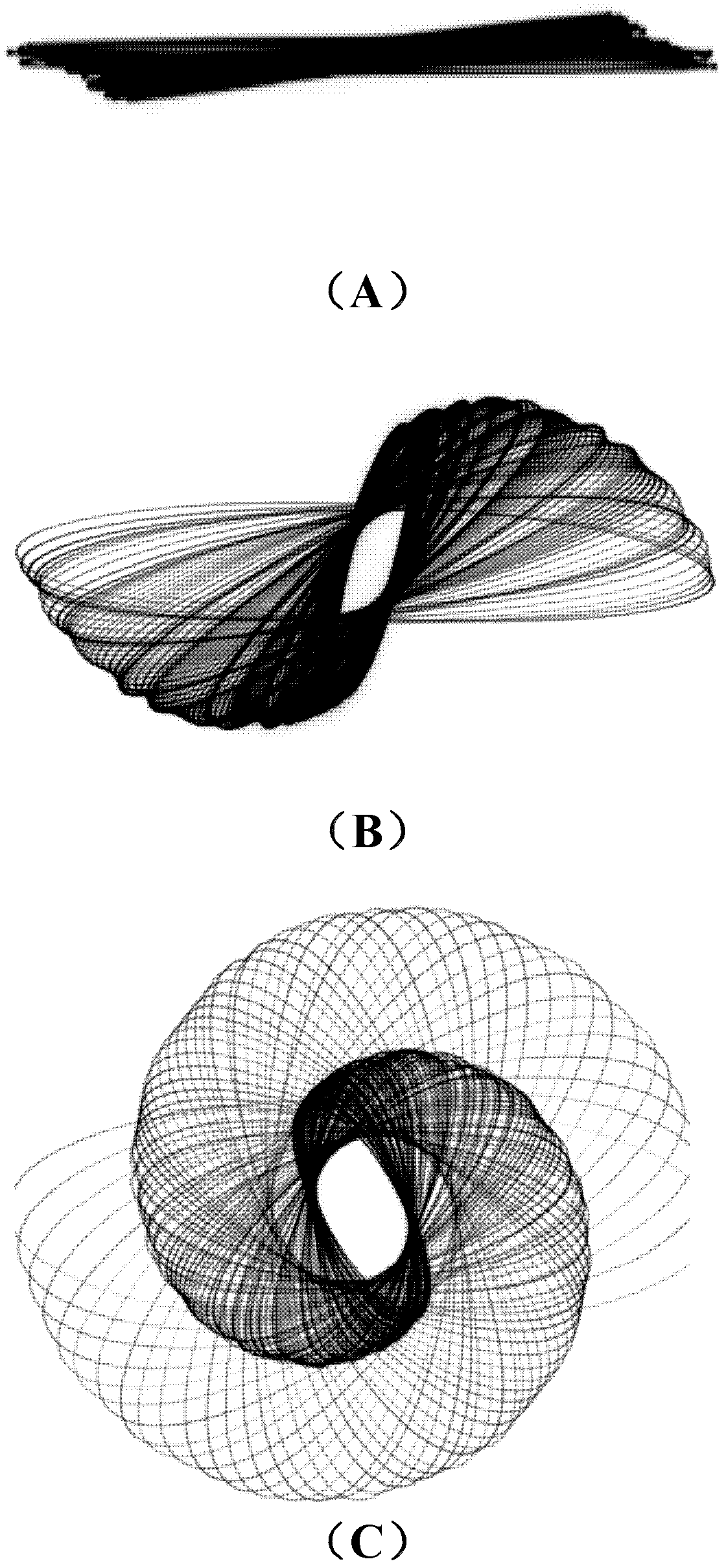 Measuring method of locus measuring apparatus based on LED luminous pendulum ball