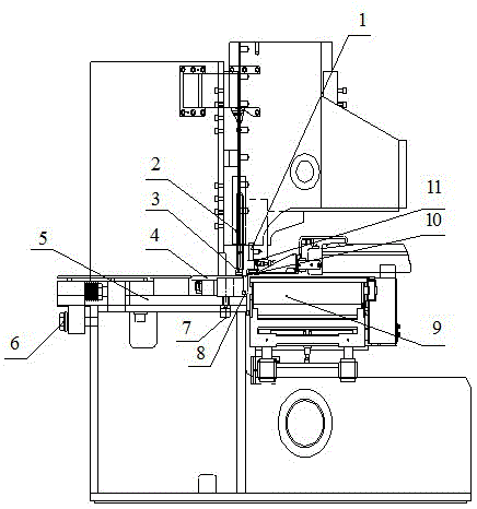 Wire cord fabric cutting-off device and technology thereof