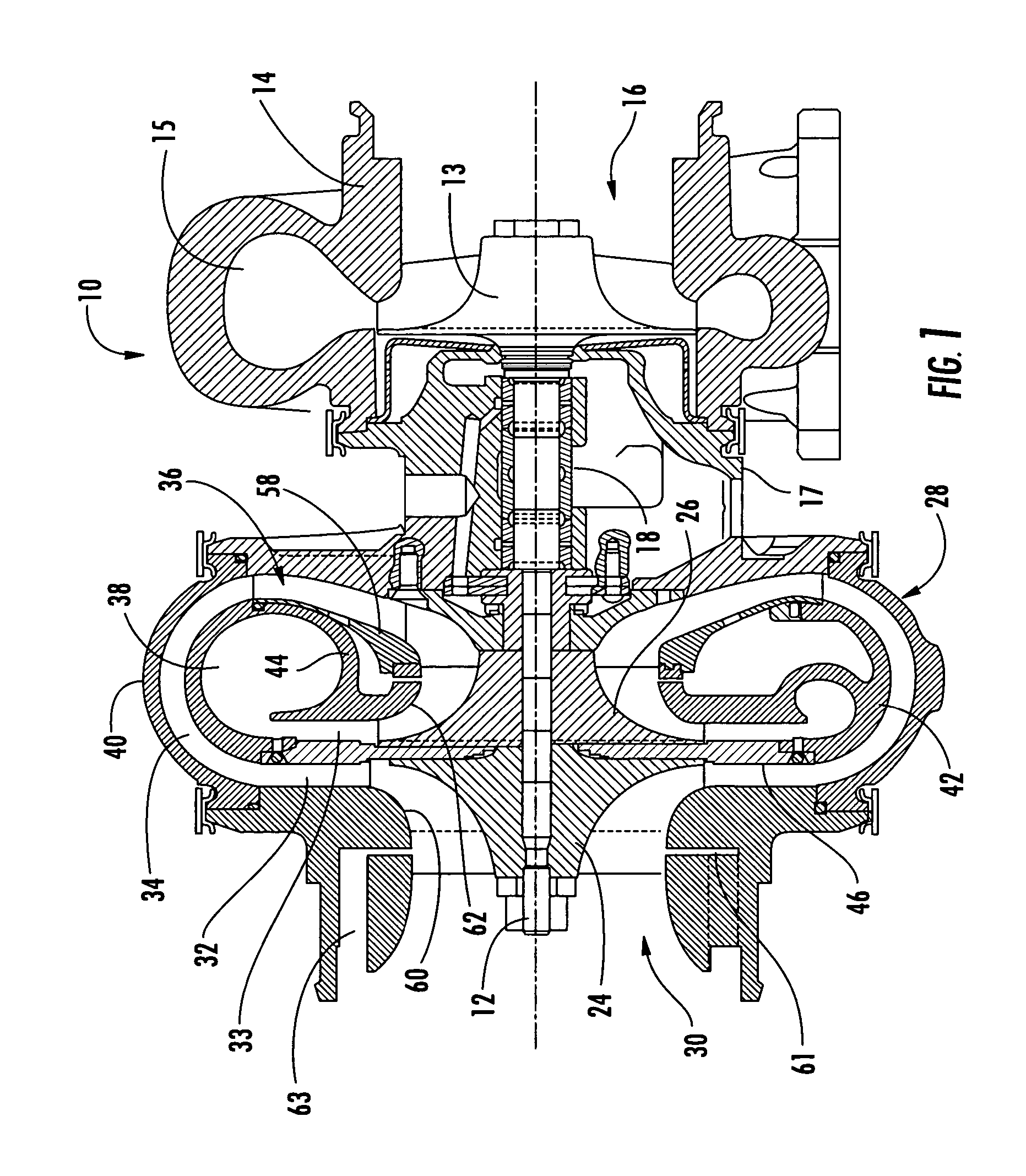 Turbocharger compressor having ported second-stage shroud, and associated method