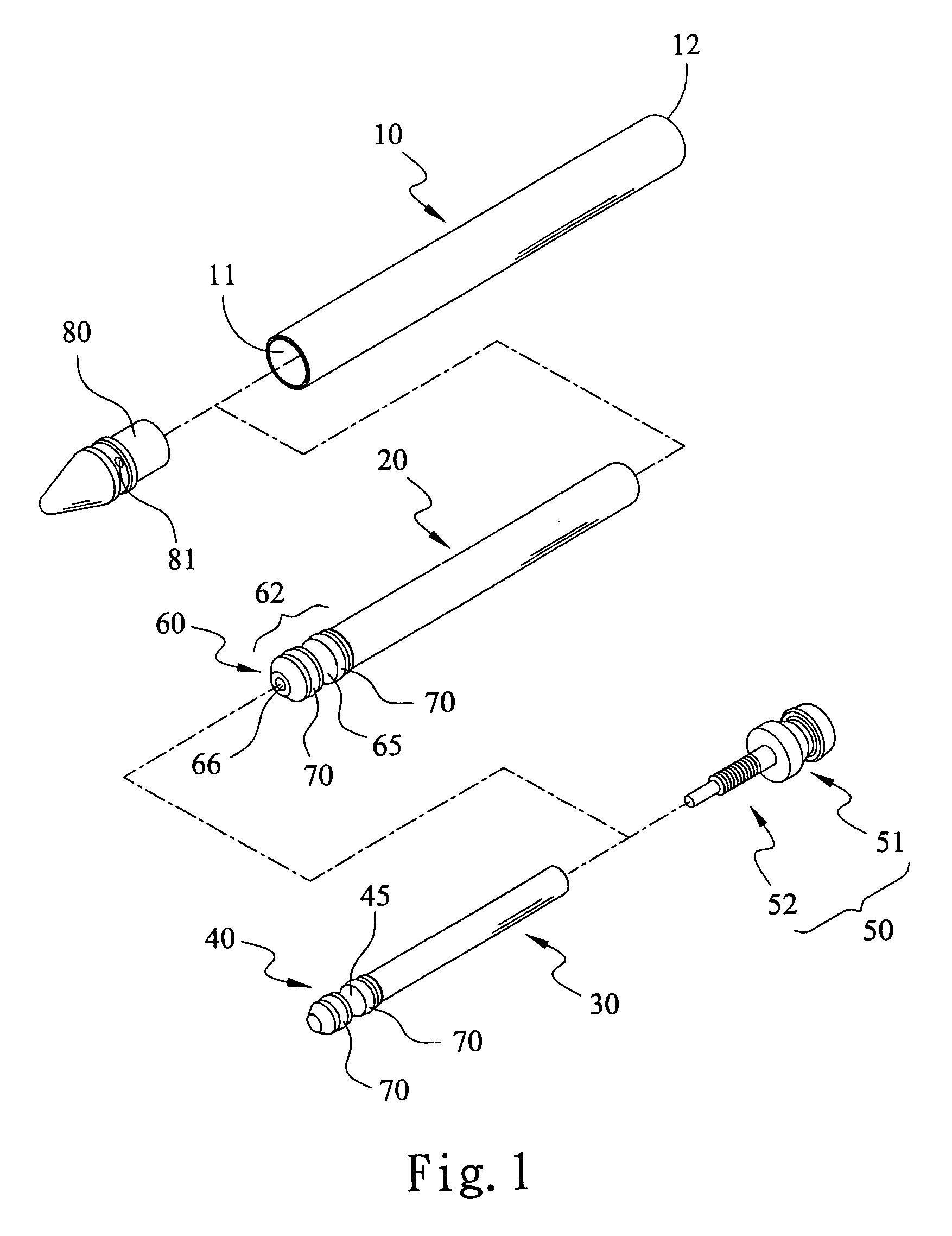 Telescopic handwriting pen