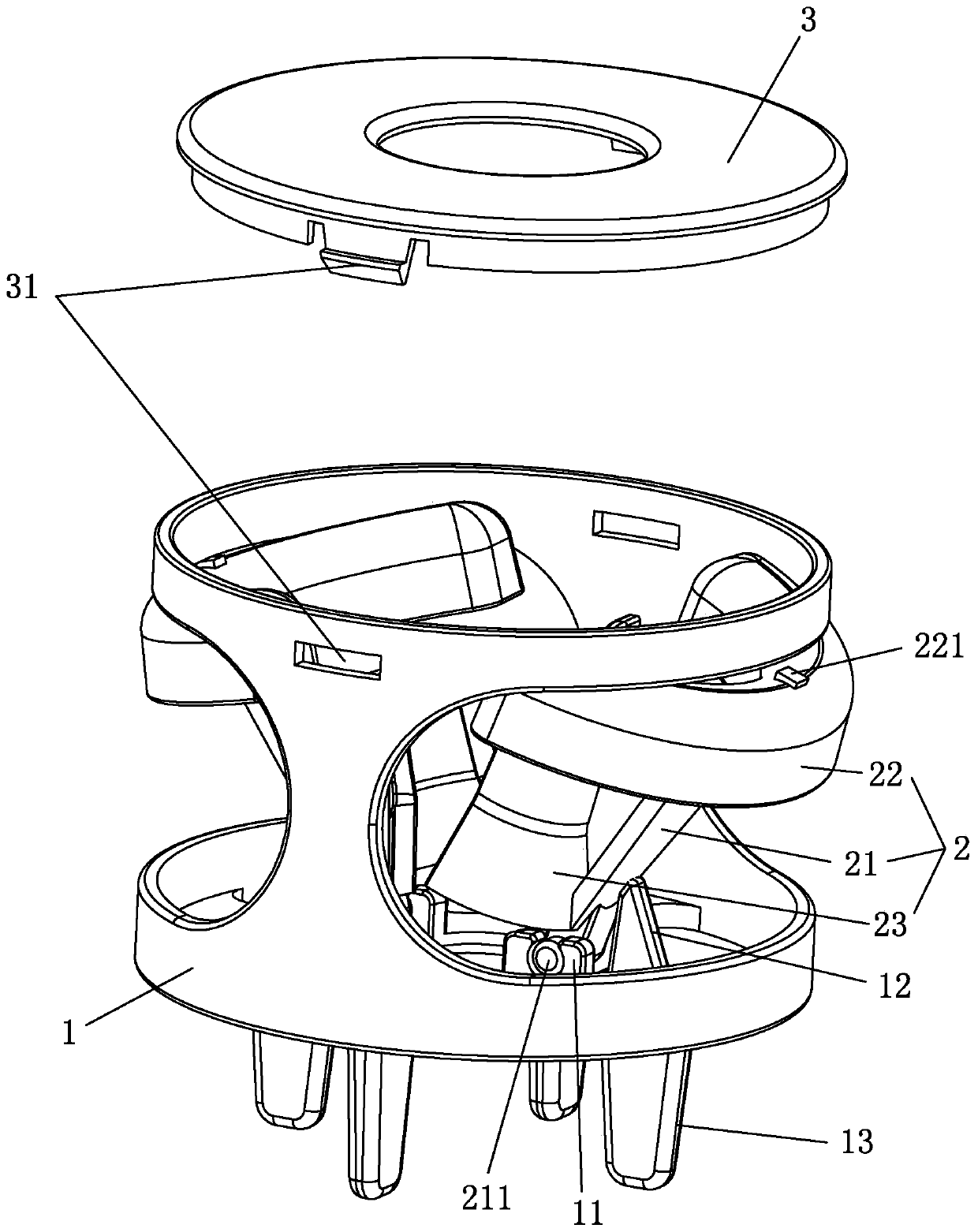 Novel humidifier atomization energy-gathering device