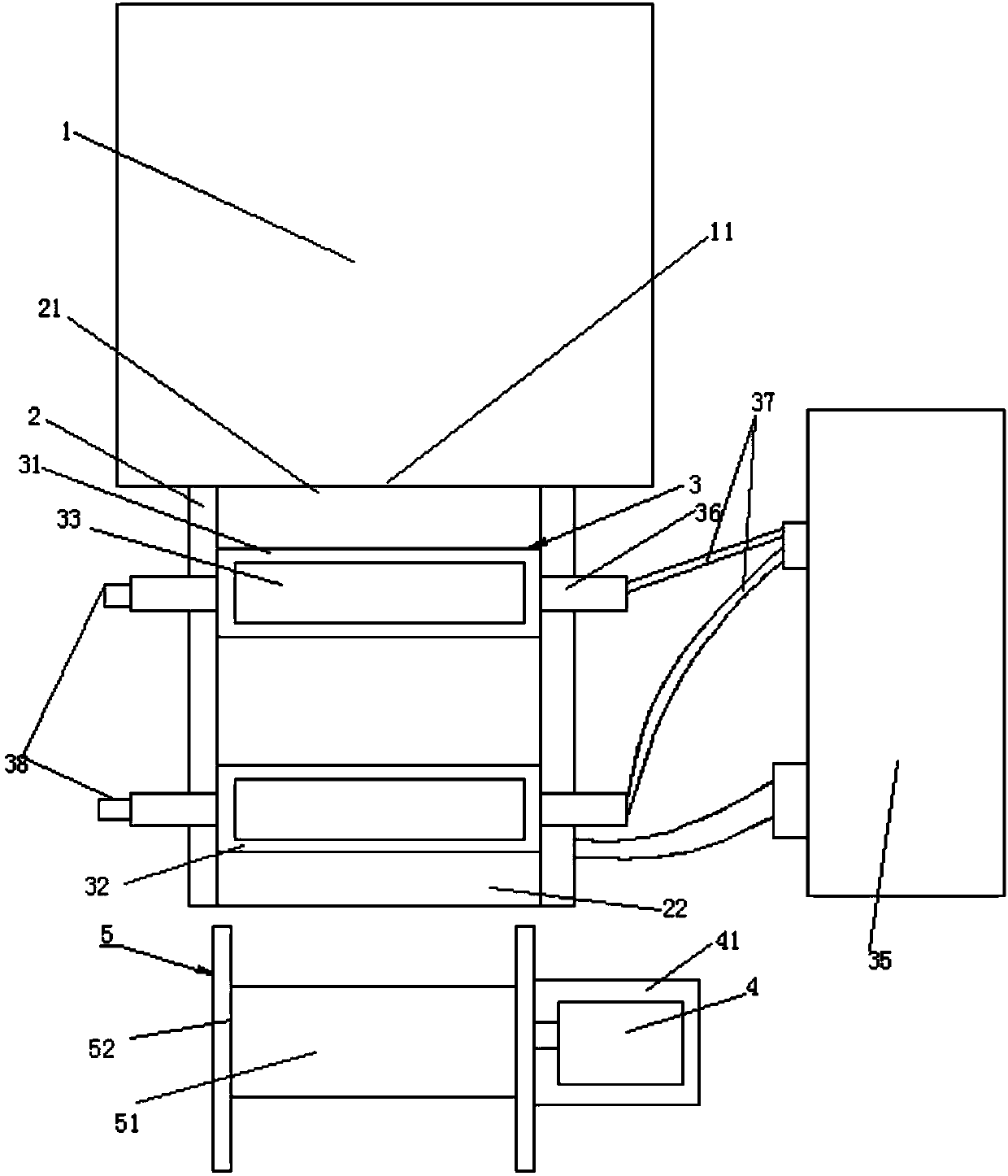 A fiber cloth spinning device with a cooling function