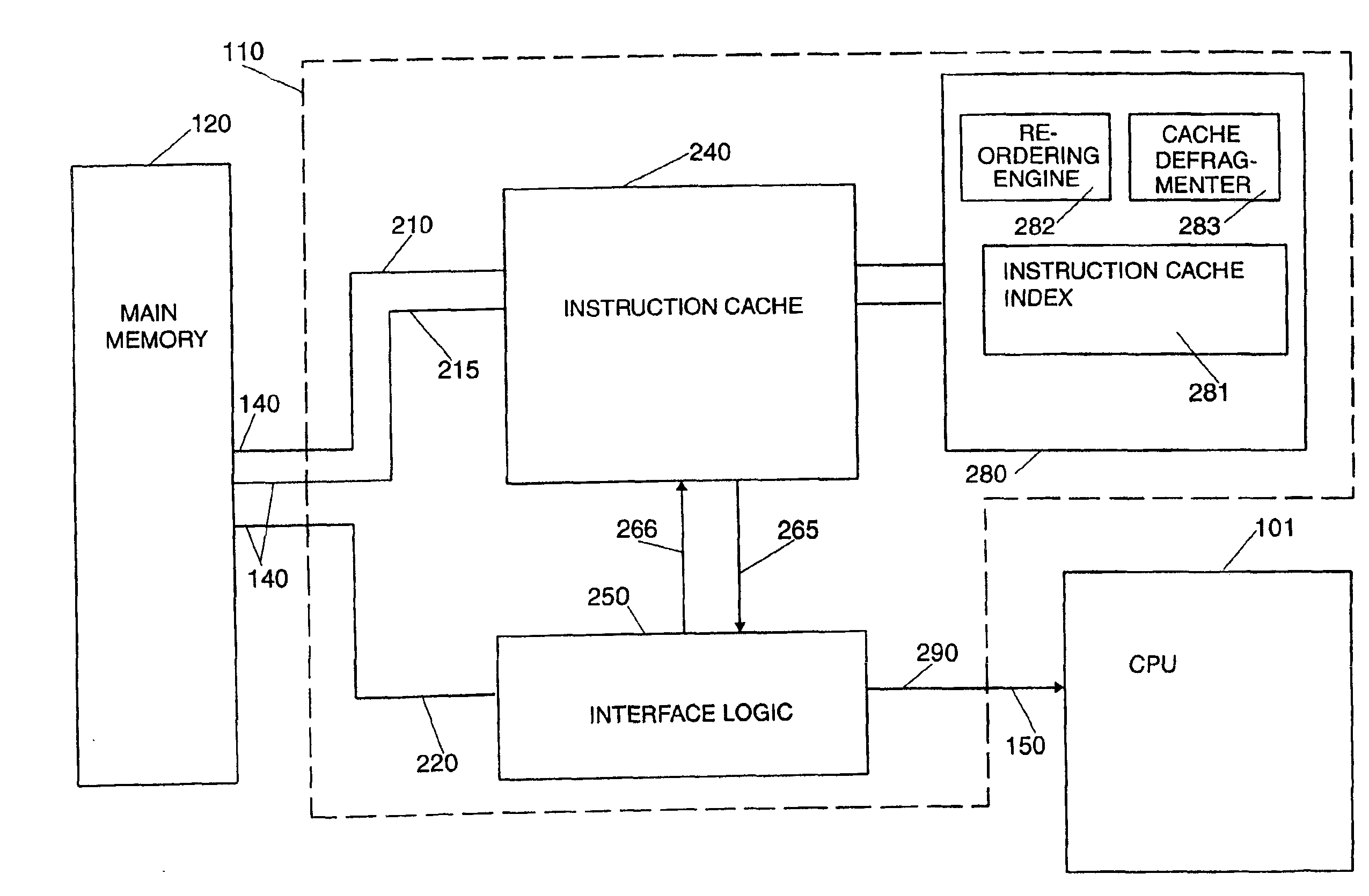 Scheme for reordering instructions via an instruction caching mechanism